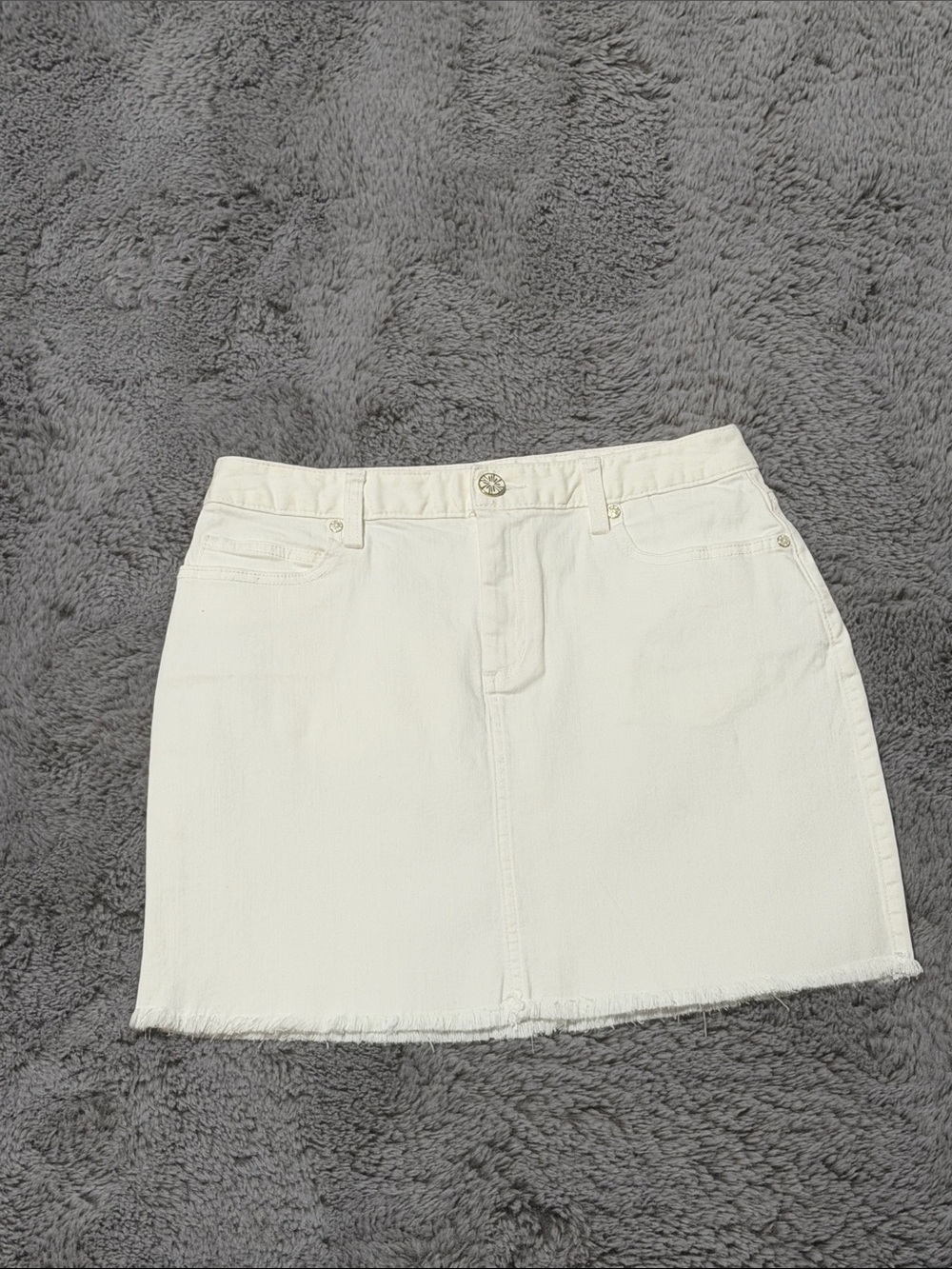 Lilly Pulitzer White Denim Mini Skirt